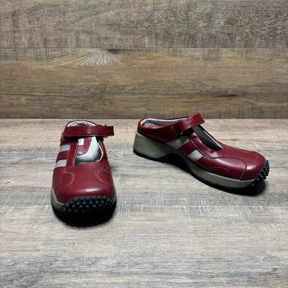 Steve Madden Red Leather Mary Jane Style Mule Shoes Women's Size 9 - Picture 6 of 7
